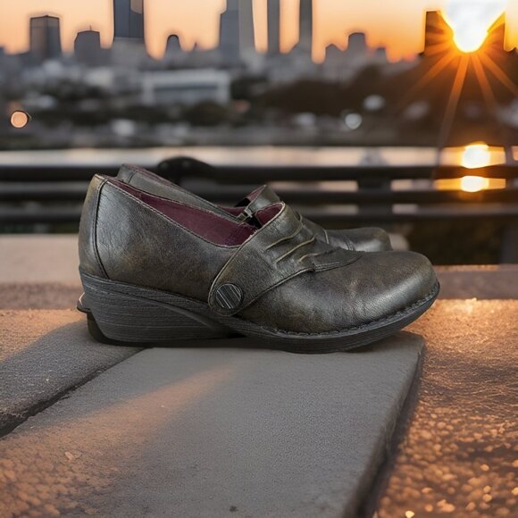 ✅Dansko Clogs Women’s 7.5-8 (38) Aimee Wedge Brown Leather Slip On Comfort Shoes - Picture 1 of 10